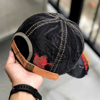 Nón ông địa U chất jean phối da