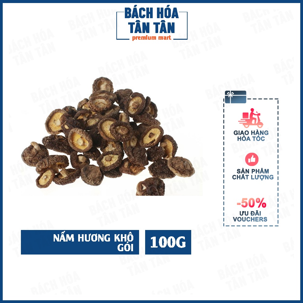 Nấm hương khô loại 1 không pha đông cô, gói 100g