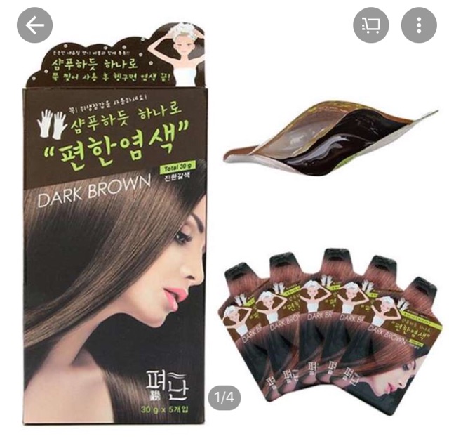 (Hộp 5 gói) gội nhuộm khô phủ bạc thảo dược hàn quốc | BigBuy360 - bigbuy360.vn