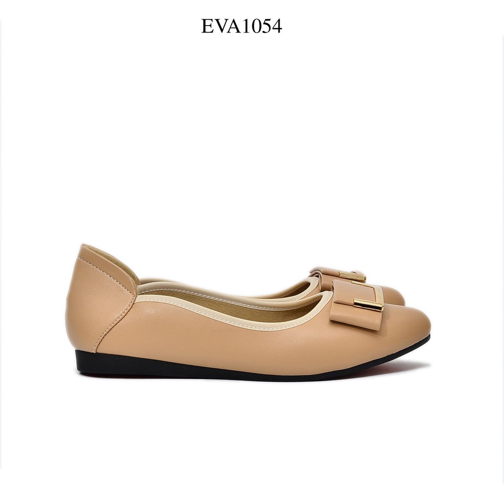 Giày Búp Bê Mũi Tròn Phối Nơ Evashoes - EVA1054