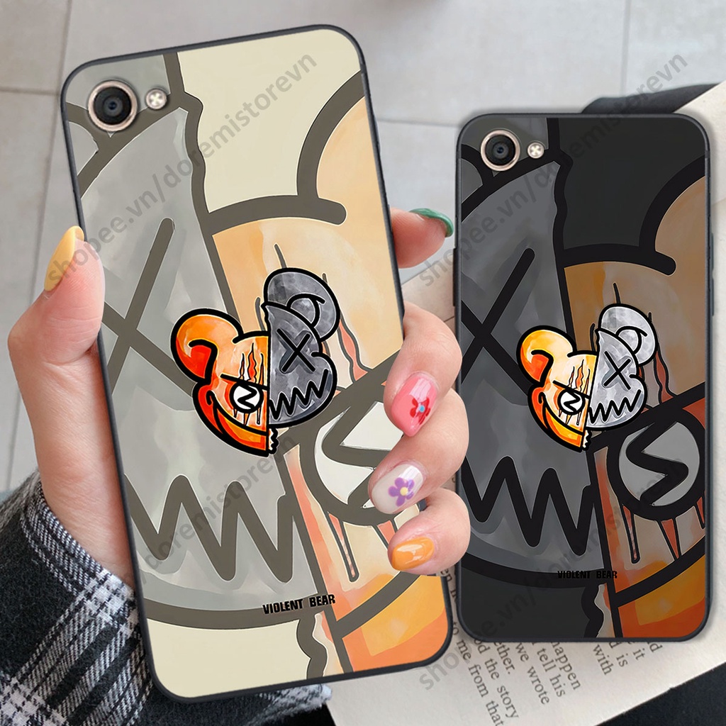 Ốp lưng Vivo V5 / V5 Plus / Y67 hình kaws, kith, bear brick nổi 3D phong cách độc đáo