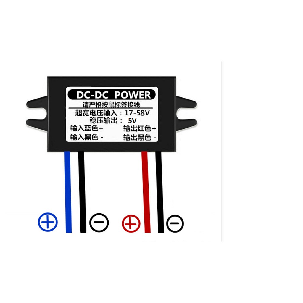 Bộ chuyển nguồn 1 chiều chống nước 55V xuống 12V 6A (điện áp vào:17-55V)