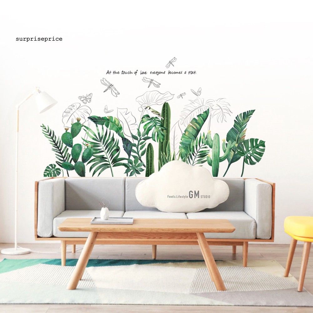 Miếng dán tường trang trí hình cây lá độc đáo xinh xắn