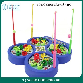 Bộ câu cá 4 hồ câu cho bé, giúp bé thảo sức vui chơi rèn luyện khả năng khéo léo, nhanh nhẹn, đồ chơi trẻ em