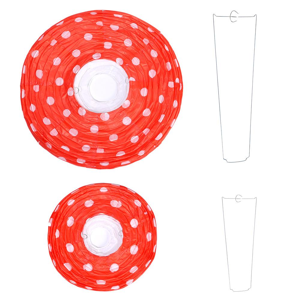 FAY Lồng Đèn Hình Nấm Trang Trí Phòng Kích Thước 8 Inch 12 Inch