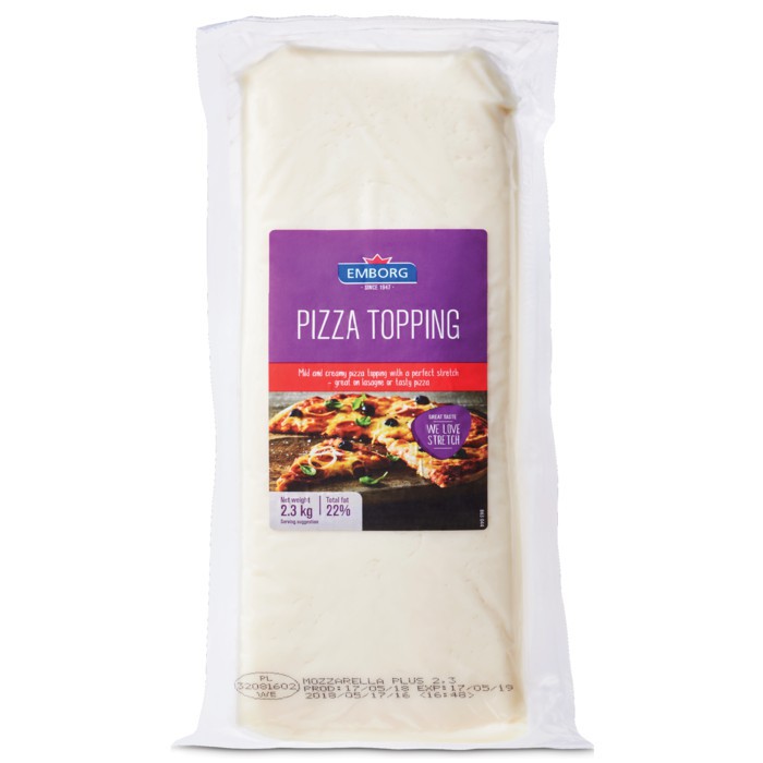 Phô mai Mozzarella Pizza Topping Emborg - 2.3kg