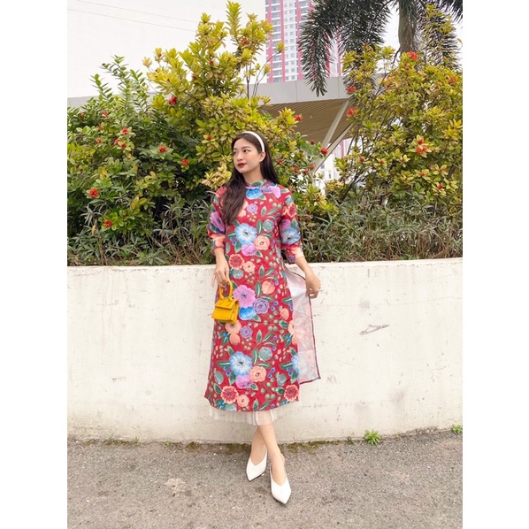 Áo dài gấm hoa ( không kèm chân váy)