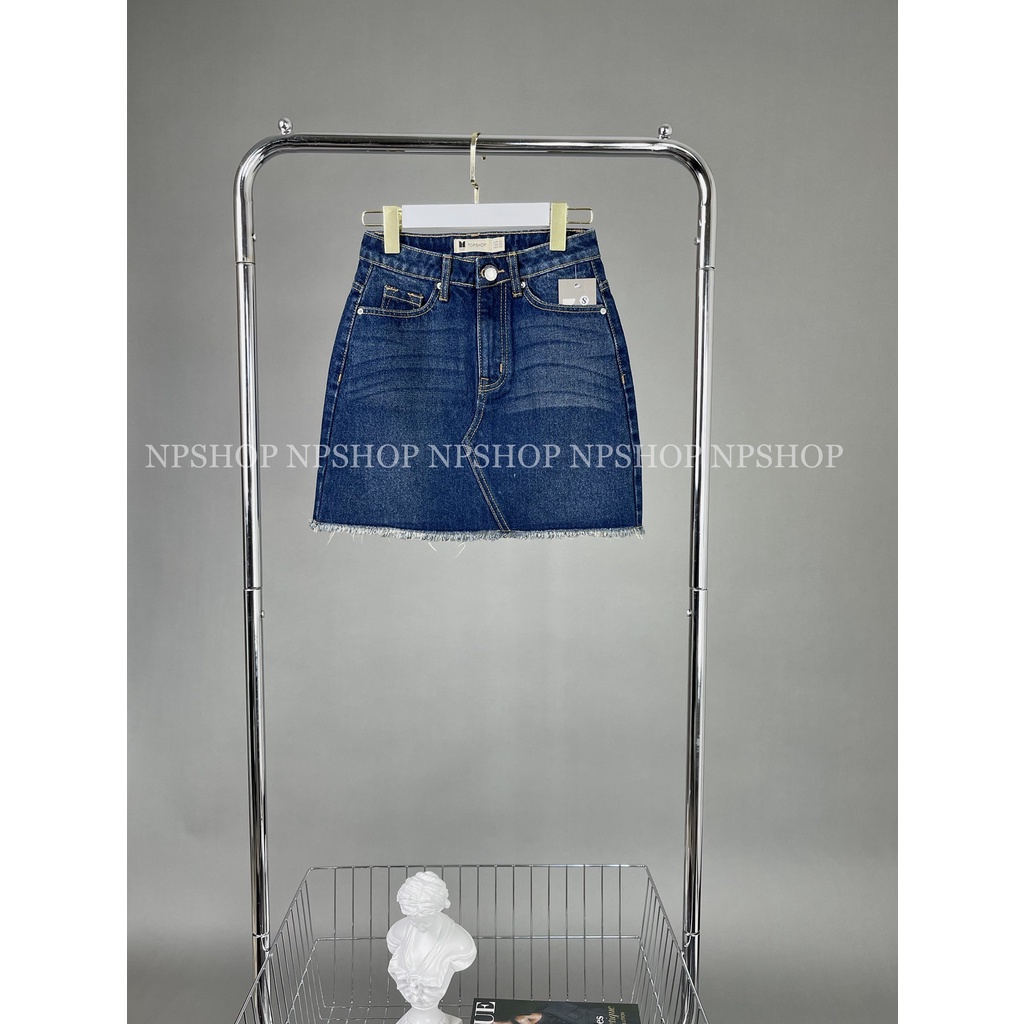 Chân váy jean nữ chữ a ngắn lưng cao NPV012