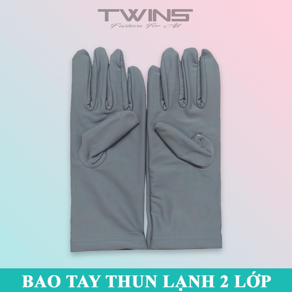 Bao tay đi nắng nữ chất liệu thun lạnh 2 lớp cao cấp mềm mịn chống nắng, giữ ấm, lái xe