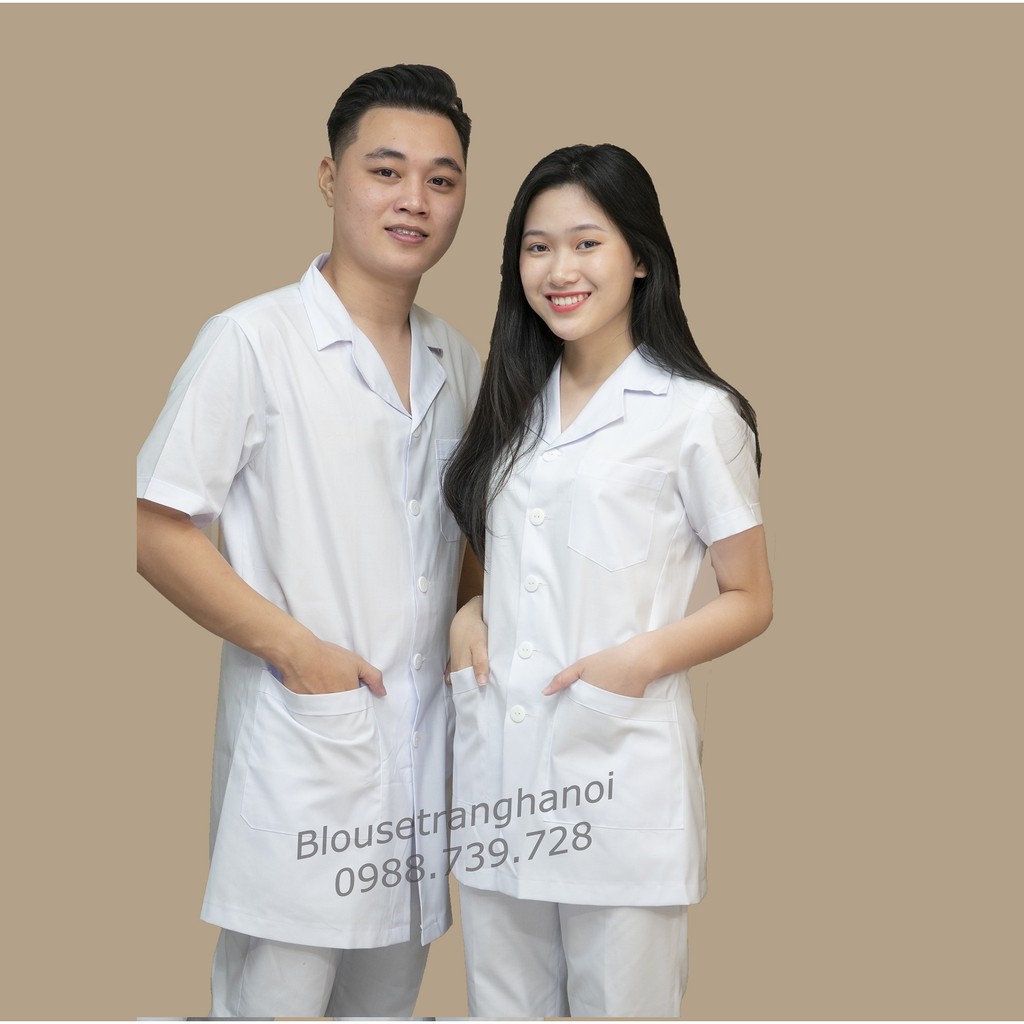 Áo Blouse Trắng - Áo Bác Sĩ, Dược Sĩ, Phòng Thí Nghiệm [Nam, Nữ - Dài Tay, Ngắn Tay] - Blouse trắng Hà Nội