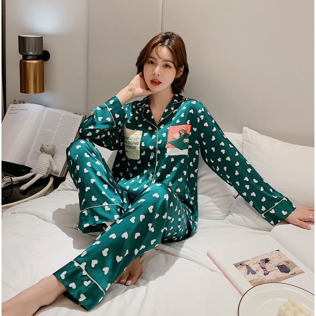 Bộ đồ ngủ pijama lụa cao cấp