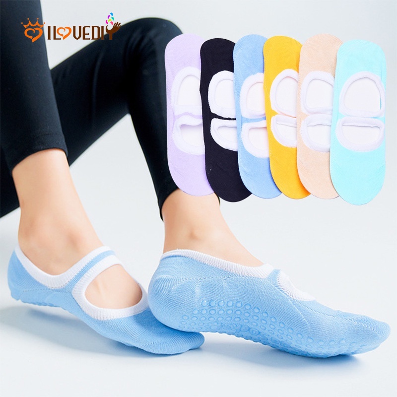 Vớ Tập Yoga 5 Ngón Chống Trượt Hở Lưng Thoáng Khí Cho Nữ