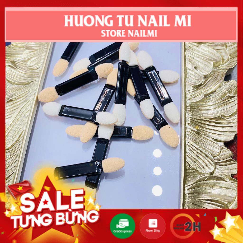 Cọ 2 đầu bông mút, Cọ 2 đầu mút chà tráng gương, Cọ đánh mầu mắt, Cọ trang điểm 2 đầu bông mút, loại cao cấp