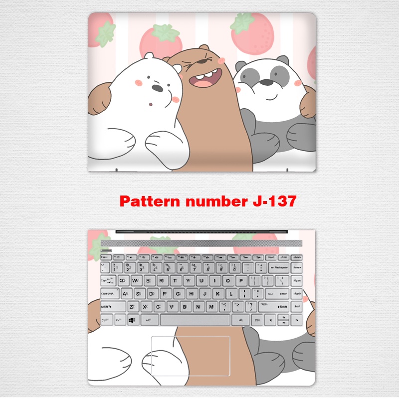 2 Miếng Dán Hình Kumamon Cho Laptop 12 13 14 15.6 Inches Notebook HP 455 G7 455R EliteBook 850 EliteBook 450