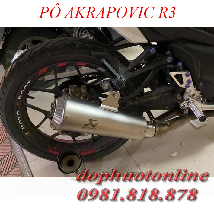 Pô Akrapovic R3 - MẪU MỚI