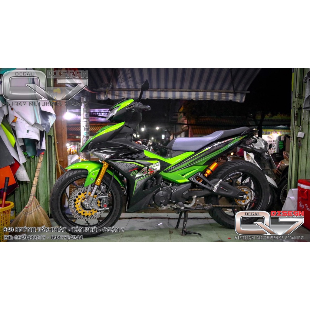 Tem Rời EXCITER 150 MX XANH DEN