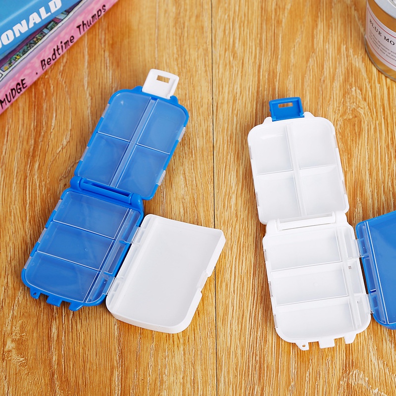 [Tổng Kho Sỉ] Hộp Khay Chia Đựng Thuốc Fl01 3 Tầng 8 Ngăn - Khay Thuốc Y Tế Mini Bỏ Túi