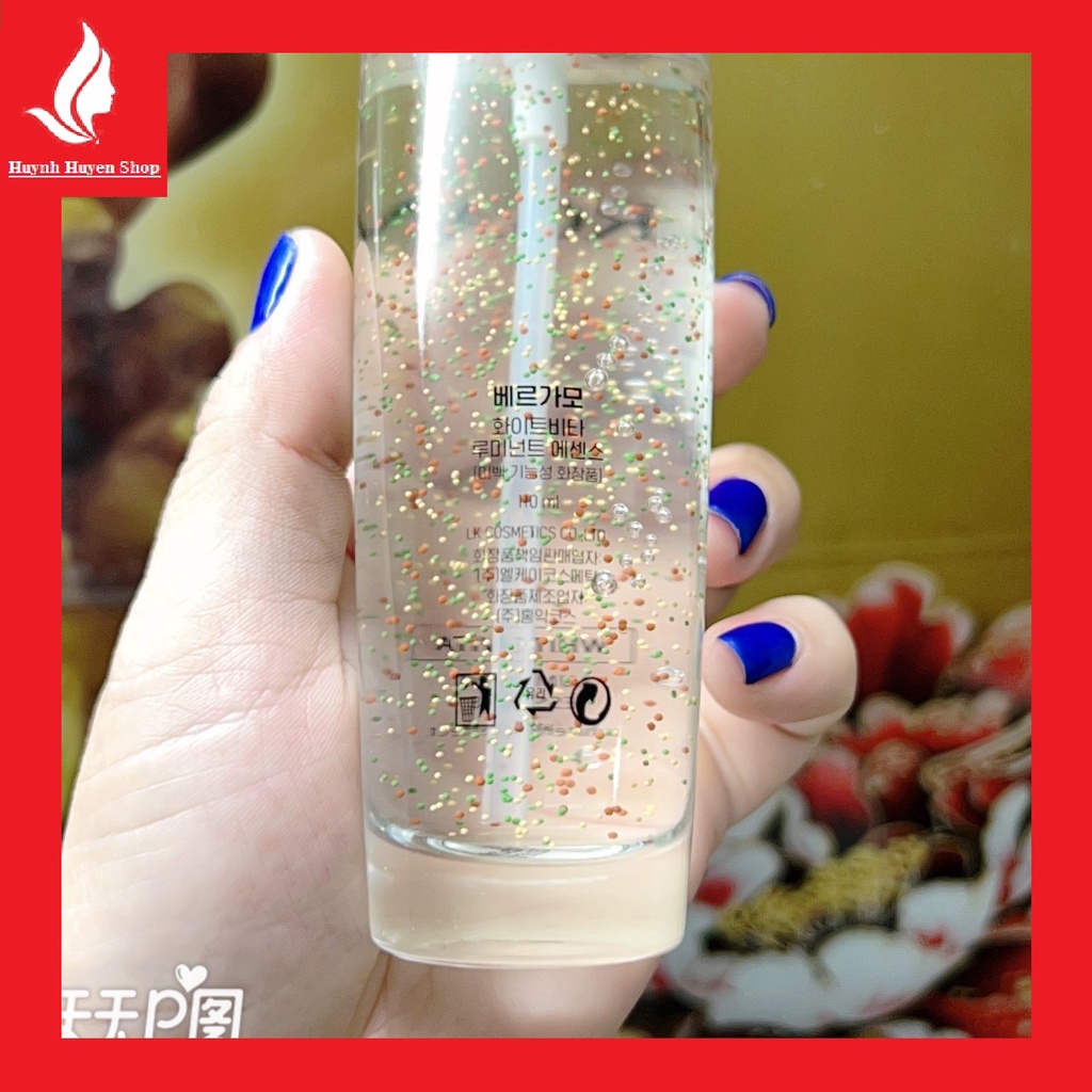 Serum Bergamo White Vita Luminant Essence dưỡng trắng da siêu mịn chai 110ml
