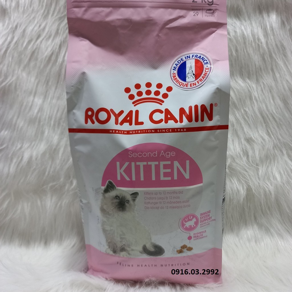 Thức ăn cho mèo con Royal Canin Kitten 2kg - Dành cho mèo 4-12 tháng tuổi