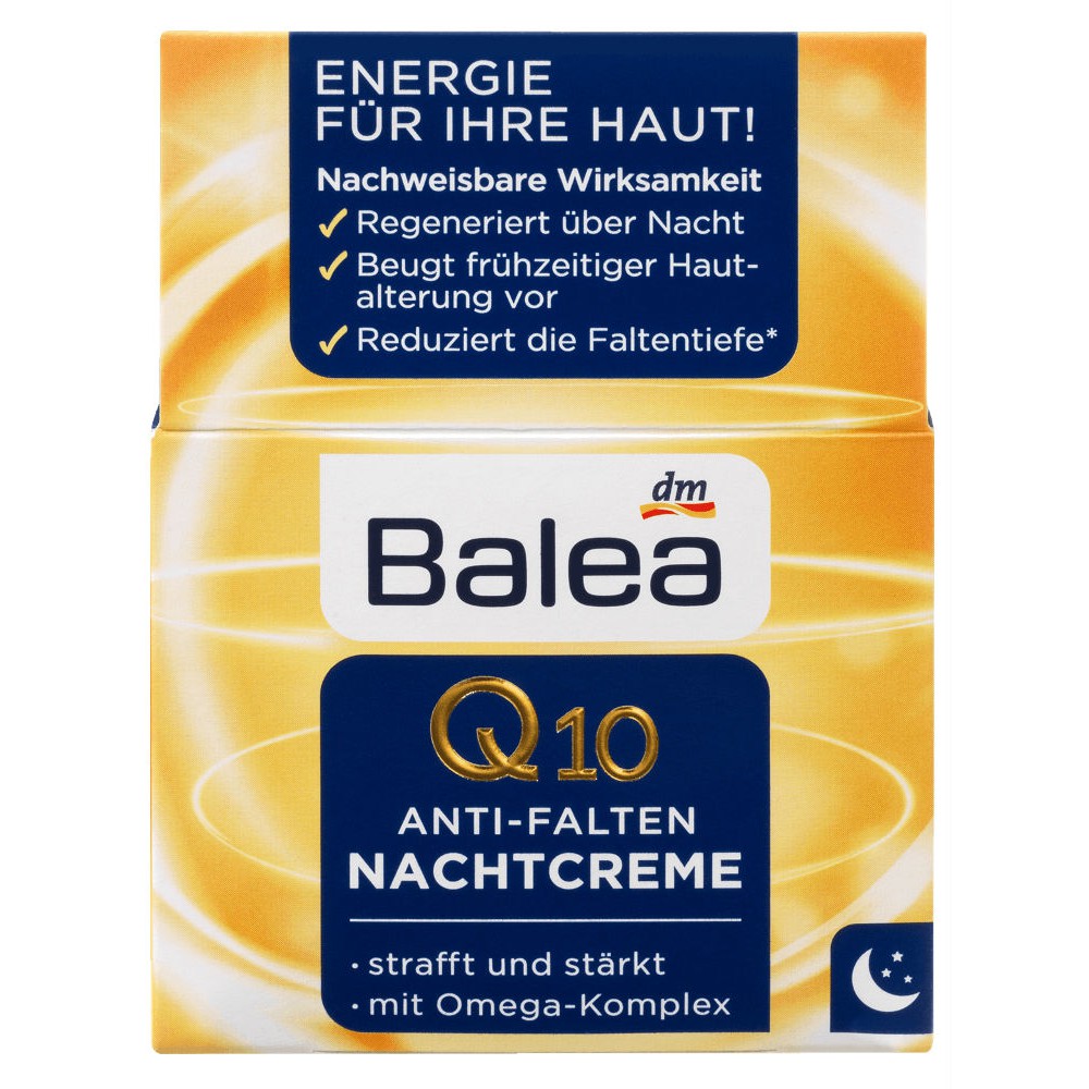 (Bill Đức) Kem Dưỡng Da Balea Q10 Anti Falten và Q10 Energy 24h Chống Lão Hóa ngày đêm 50 ml, hàng Đức