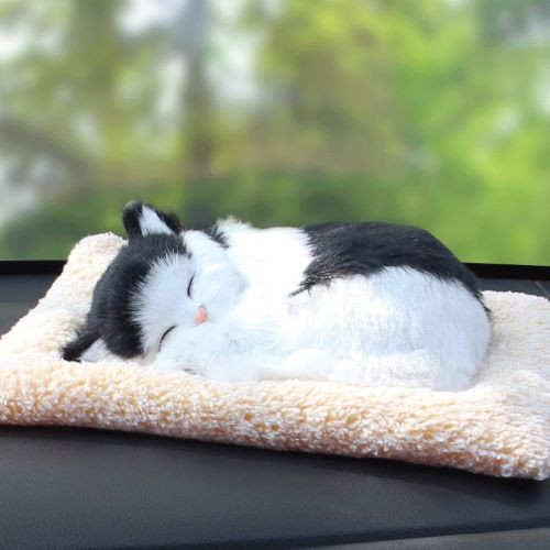 Giá bán CHÚ MÈO TRẮNG ĐEN DỄ THƯƠNG LOẠI LỚN BẰNG THAN HOẠT TÍNH KHỬ MÙI &  TRANG TRÍ XE Ô TÔ 28CM X 21CM