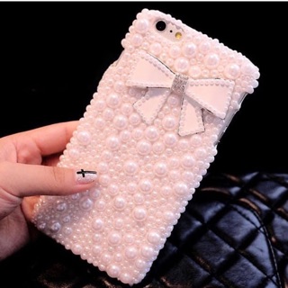 ỐP DẺO HANDMADE ĐÍNH ĐÁ NƠ TRẮNG