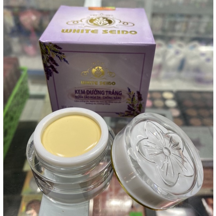 (Tím) Kem dưỡng trắng chống lão hóa White Seido 12g
