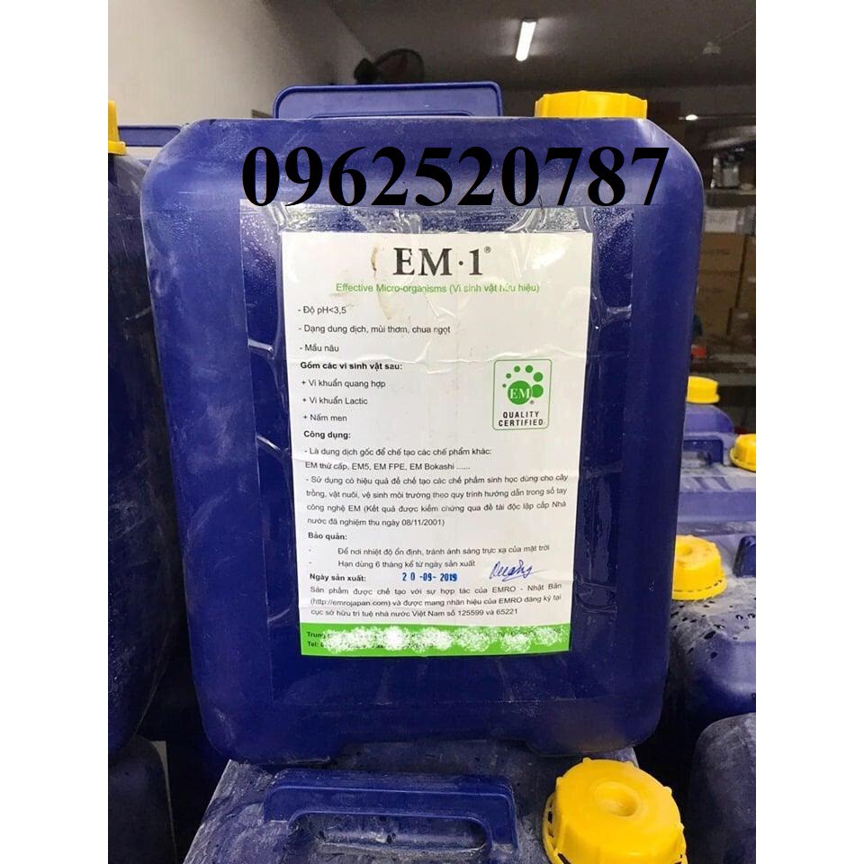 Chế phẩm sinh học em 1 - em gốc dùng trong nuôi trồng thuỷ sản 20 lít/ can Xuất xứ: Việt Nhật