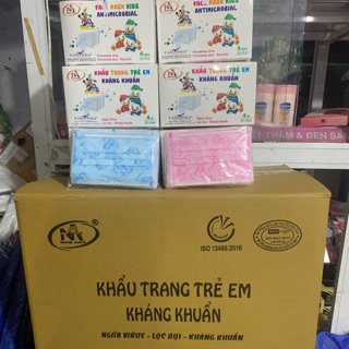 Sỉ nguyên thùng khẩu trang trẻ em kháng khuẩn Famapro 4 lớp (1 thùng 50 hộp/hộp 50 cái)