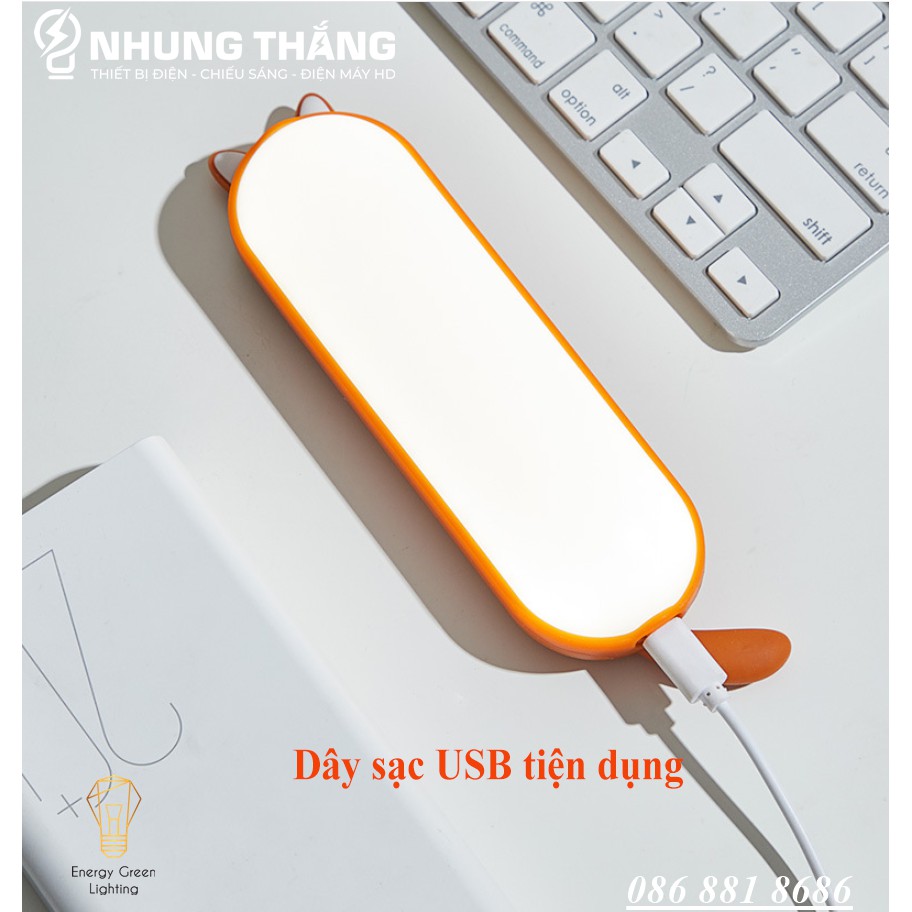 Đèn Led Dán Tủ Mèo Siêu Dễ Thương WH-B19 - Đọc Sách , Học Bài , Làm Việc - Dán Tường , Dán Tủ - Pin Sạc Tích Điện