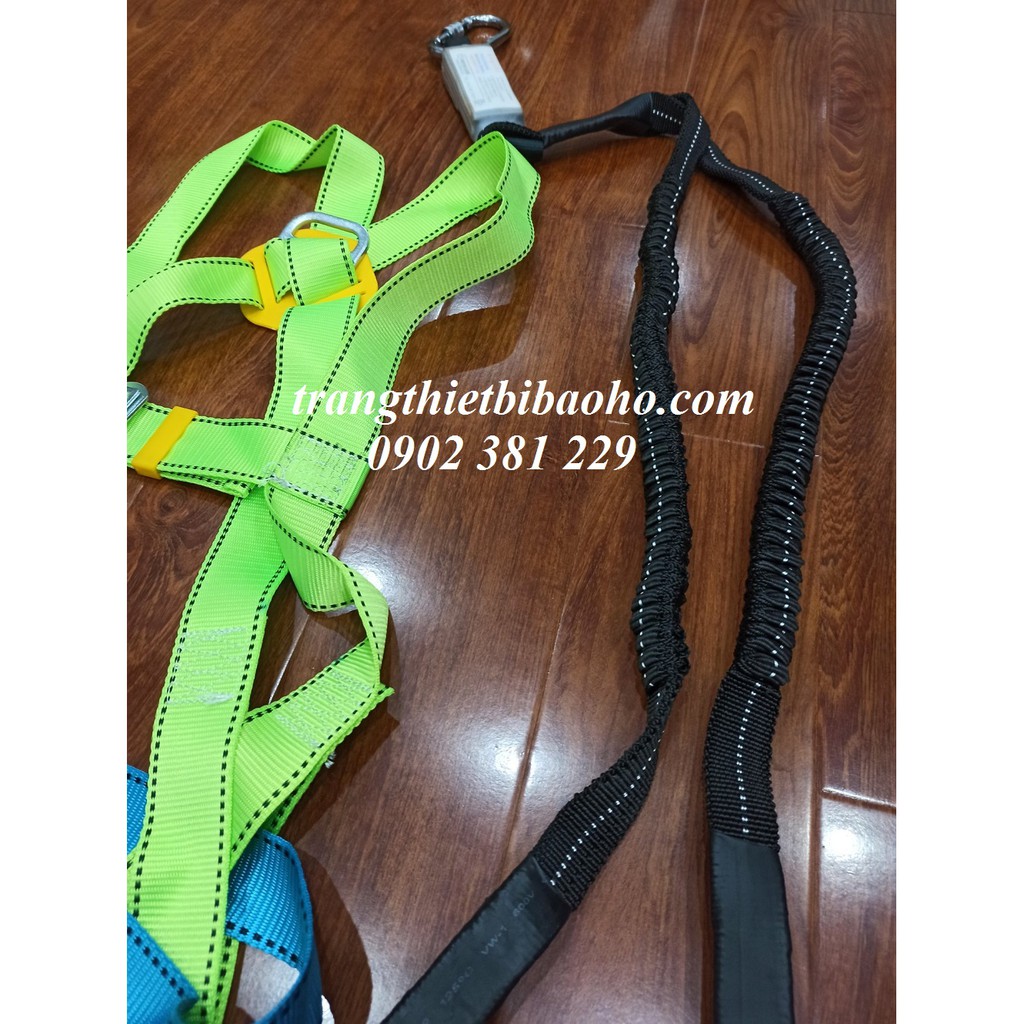 Dây an toàn toàn thân 2 móc nhôm thun đàn hồi giảm sốc sốc Hàn Quốc - DTT-HQ-2MN-GS(DH)