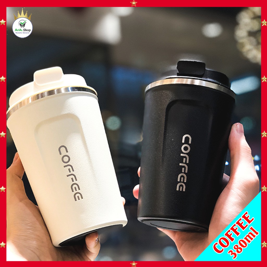 [LOẠI CHUẨN] Cốc Giữ Nhiệt Coffee Holic Dung Tích 380ml Thích Hợp Đựng Nước Cafe Giữ Nhiệt 6 Tiếng