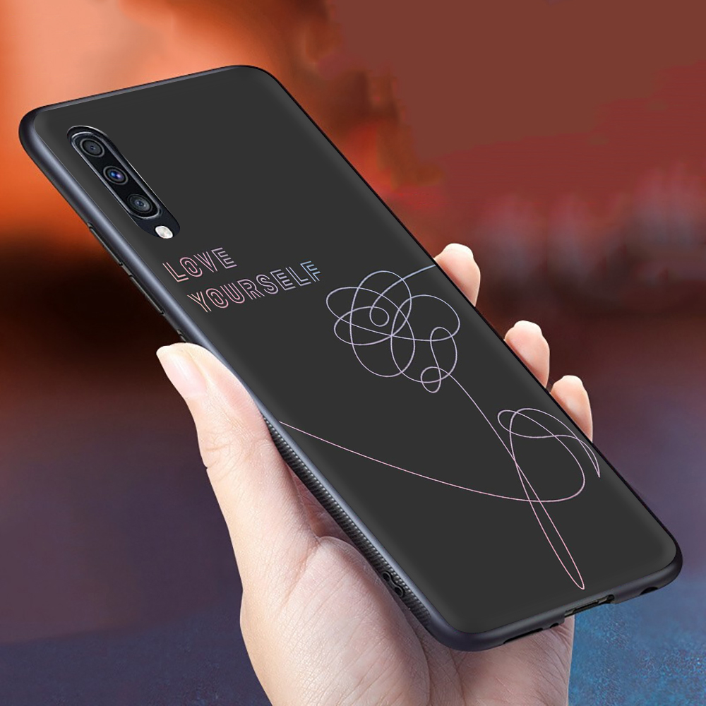 Ốp Điện Thoại Tpu Silicon Mềm Viền Đen Hình Bts Love Yourself Cho Samsung Galaxy A2 Core A10 A10s A20 A20s A20e A30 A30s A40 A40s A50 A50s