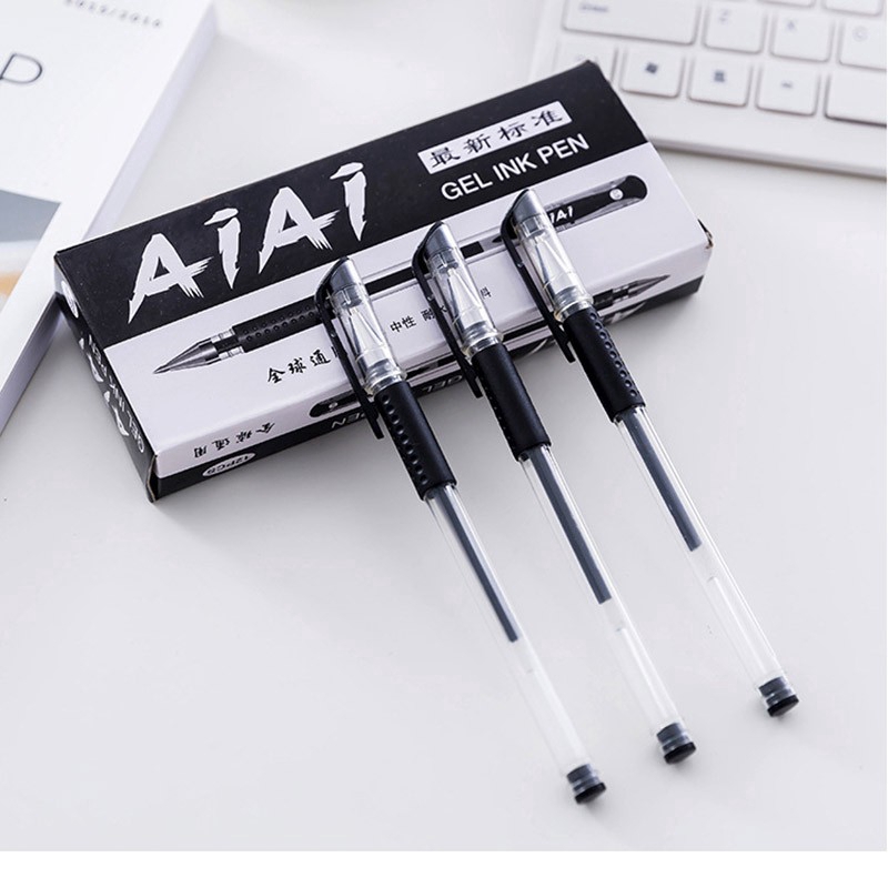 Bút mực gel ống trong suốt ngòi 0.5mm dùng cho văn phòng và công sở