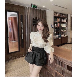 Quần short lưng thun ống rộng - A0U