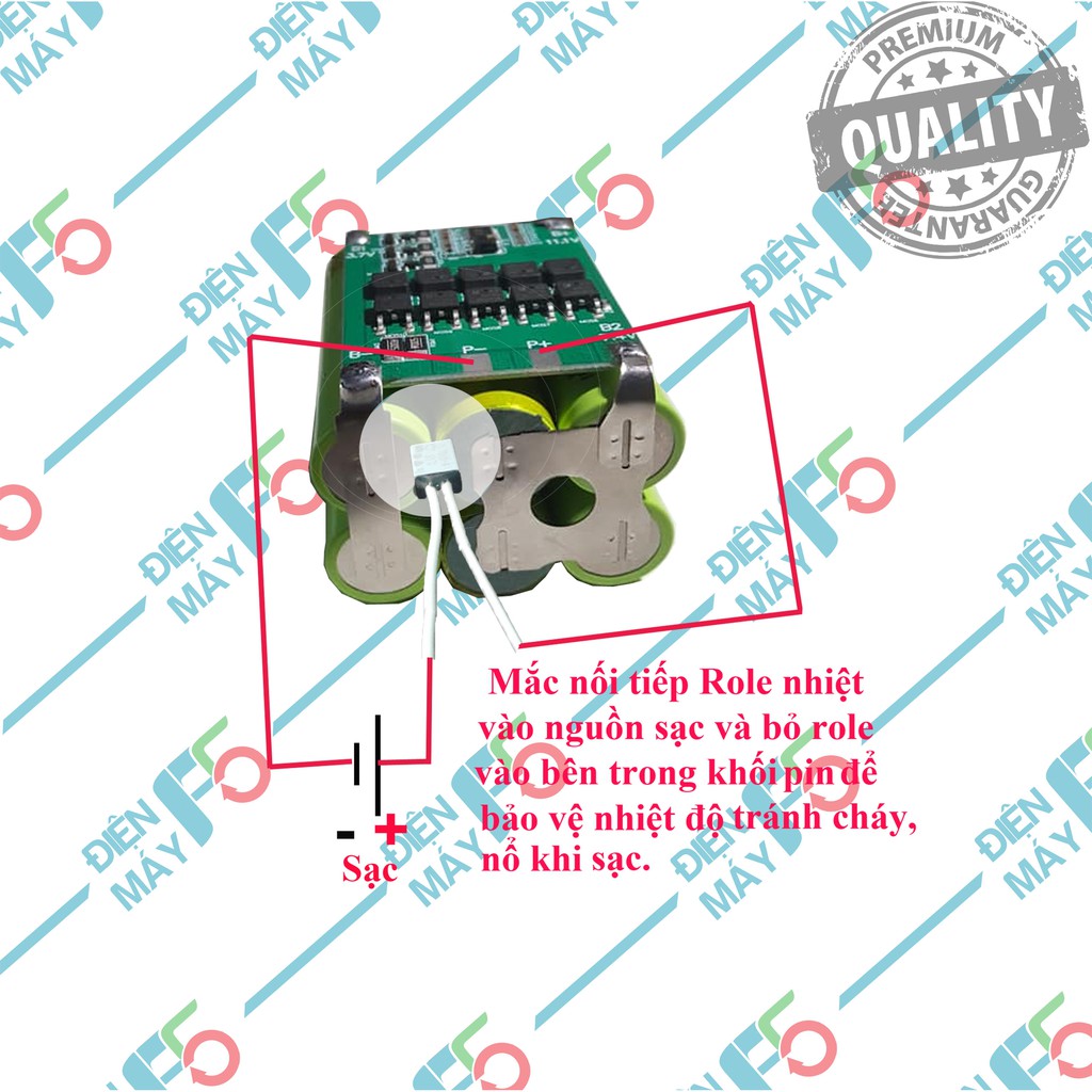 DMF5 Role cảm biến nhiệt 65*C bảo vệ sạc pin li-ion