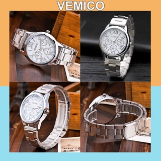 Đồng hồ nam Geneva dây kim loại màu bạc phong cách lịch lãm DH99