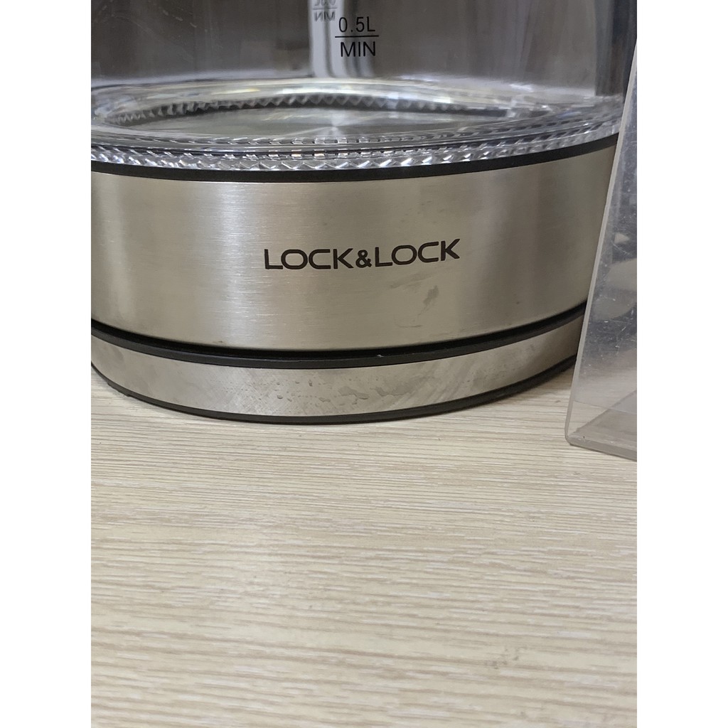 Ấm điện đun nước siêu tốc thủy tinh Lock&amp;Lock EJK418SLV 1.8L bảo hành 18 tháng