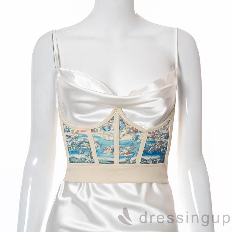 Áo Nịt Bụng In Hình Thiên Thần Phong Cách Vintage 2021 Cho Nữ