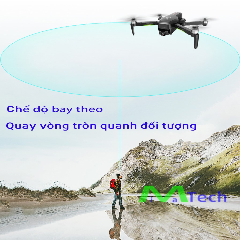 FLYCAM SG906 PRO2 GIMBAL3 TRỤC Camera 4K Bay 26 Phút Có GPS Tự Động Quay Về Tặng Balo
