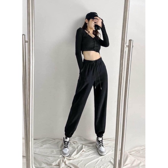 Quần jogger nữ [video ảnh thật] quần dài bo gấu phong cách ulzzang hàng chuẩn đẹp | BigBuy360 - bigbuy360.vn