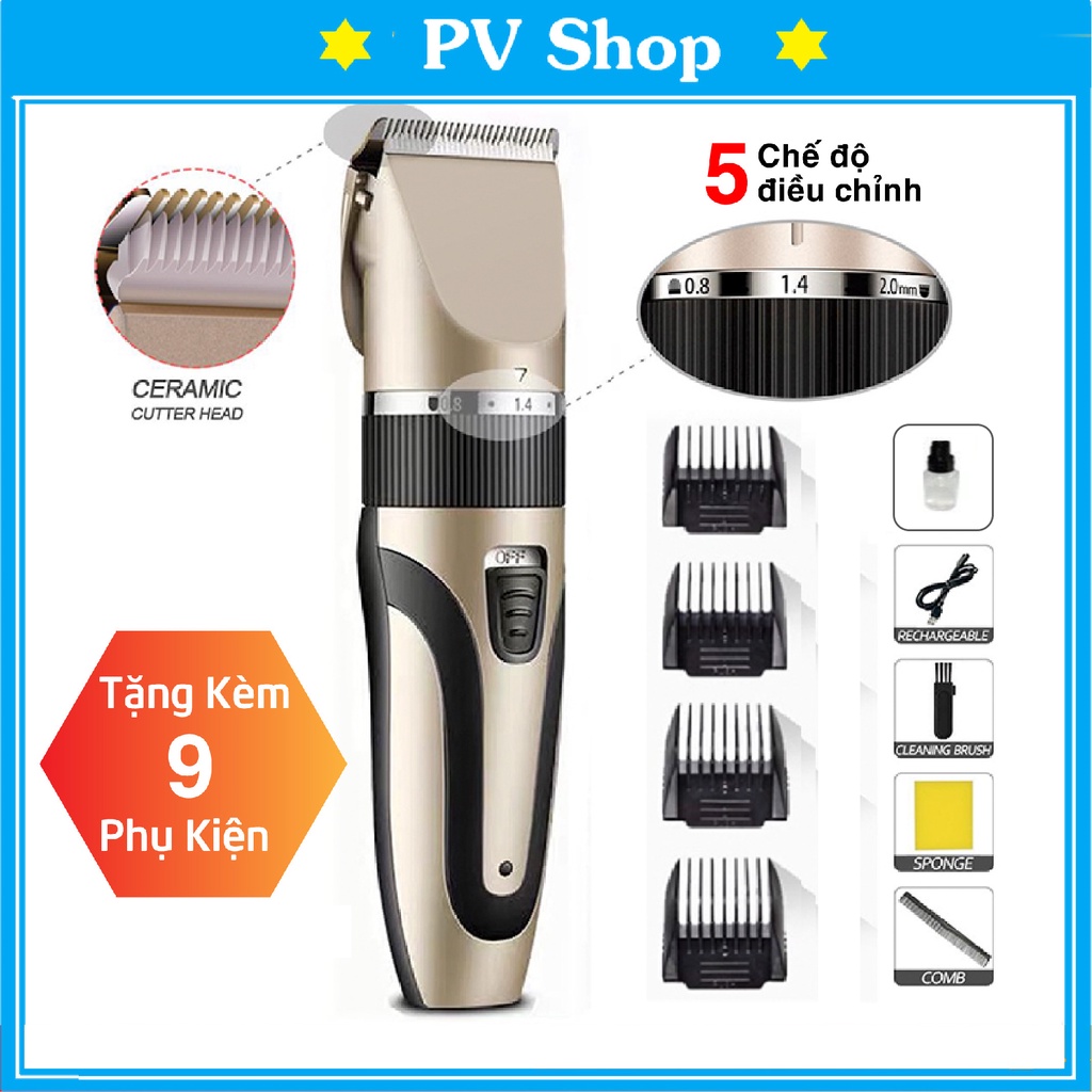 Tông đơ cắt lông chó mèo -Full phụ kiện, tông đơ tỉa lông thú cưng nhập khẩu cao cấp TD01