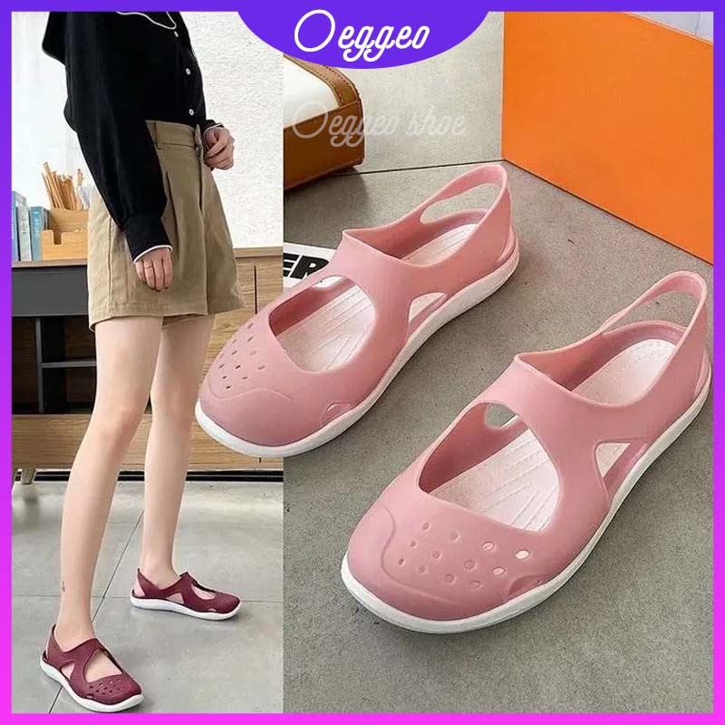 Giày Búp Bê Nhựa Đế Dày Thời Trang Nữ