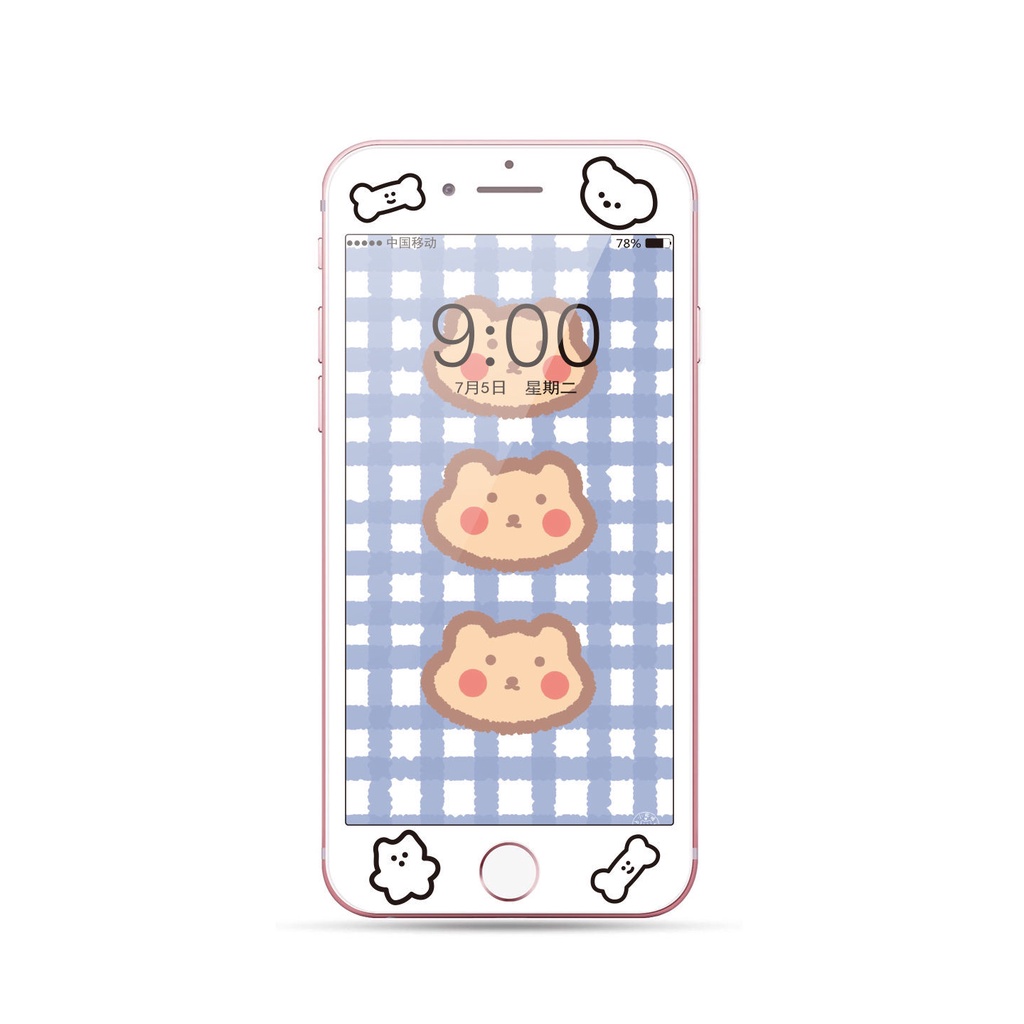 Ốp Điện Thoại Kính Cường Lực Viền Mềm In Hình Hoạt Hình Cho Iphone 4S 11 6plus / 7Plus / 8Plus 5 / 5s xsmax xr