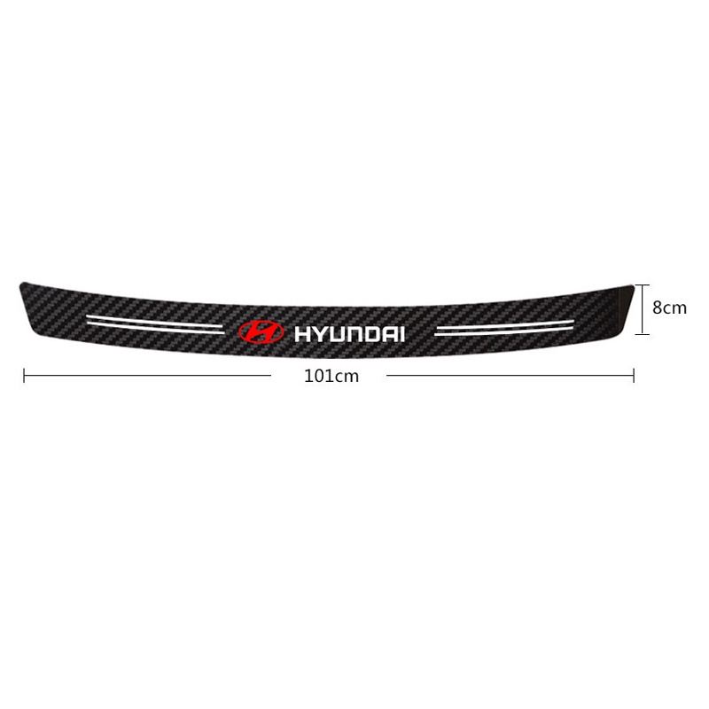 Miếng Dán Bảo Vệ Cốp Xe Hơi Họa Tiết Sợi Carbon Cho Hyundai Solaris ix35 i20 i30 i40 Tucson Accent Santa Fe
