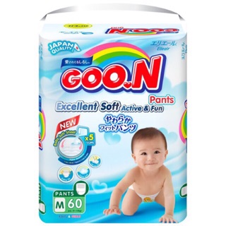 (Giá sốc) Bỉm goon Slim (Bịch đại) dán/quần Size M66/L56/XL50/M60/L48/XL42/XXL34