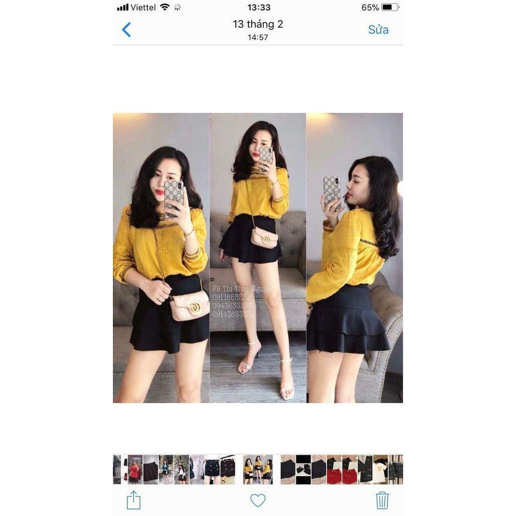 Chân váy tầng kiểu phối cá tính hàng đẹp