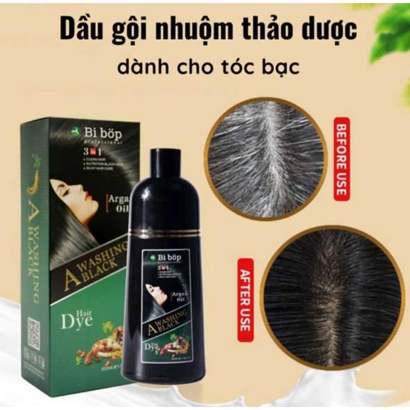 Dầu gội nâu, gội đen tóc Bi Bôp Collagen mẫu mới | BigBuy360 - bigbuy360.vn