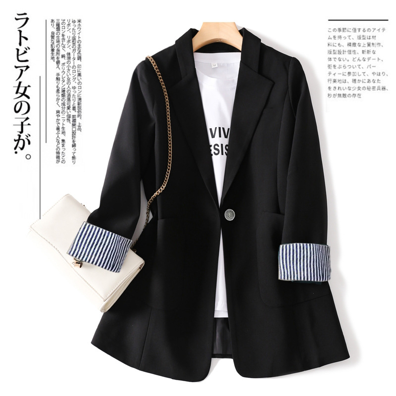 Áo Khoác Blazer Mỏng Dáng Ôm Màu Trắng Đen Size M-4XL Thời Trang Cho Nữ