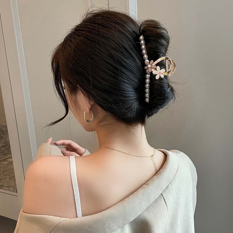 Kẹp Tóc Hình Cá Mập Bằng Kim Loại Cao Cấp Cỡ Lớn Mới